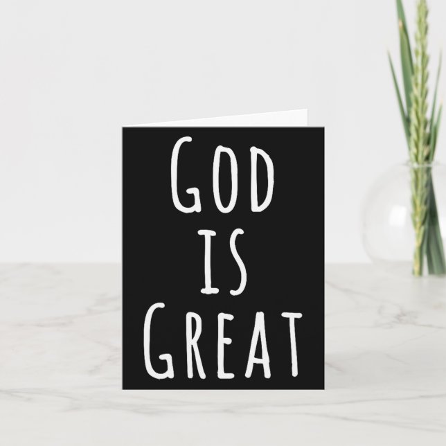Gott ist großartig karte (Vorderseite)
