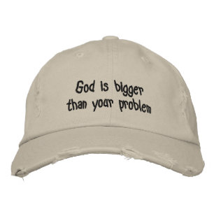 Gott ist größer als dein Problem FAITZitat Bestickte Baseballkappe