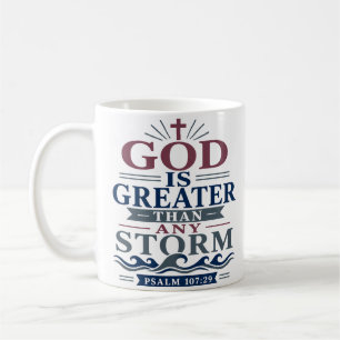 Gott ist größer als jeder Sturm Eleganter Glaube Kaffeetasse