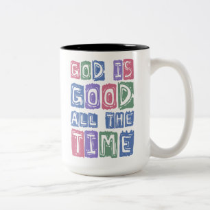 Gott ist gut, die ganze Zeit Retro Glaube Zweifarbige Tasse