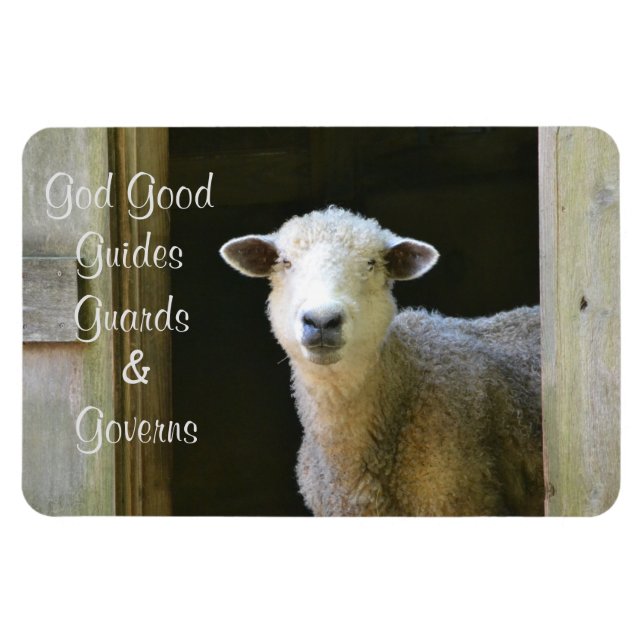 Gott ist gut Schafe Magnet (Horizontal)