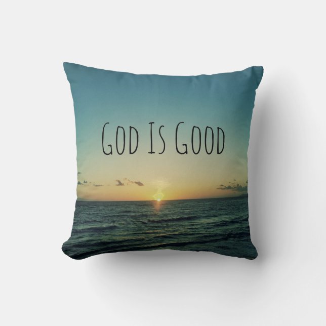 Gott ist guter Zitat Kissen (Vorderseite)