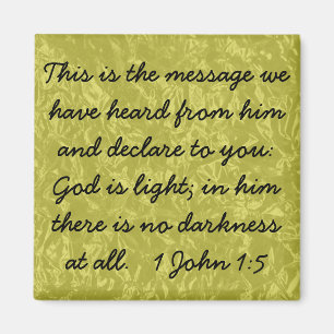 Gott ist helles John-1:5 des Bibel-Verses 1 Magnet