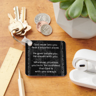 Gott ist immer bei dir, nie allein schlüsselanhänger