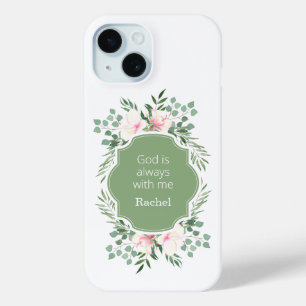 Gott ist immer mit mir grün Case-Mate iPhone hülle