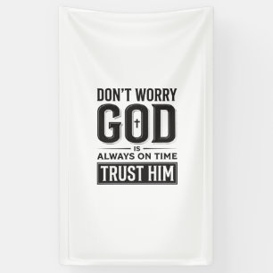 Gott ist immer pünktlich Christliches Typografie-D Banner