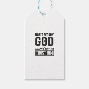 Gott ist immer pünktlich Christliches Typografie-D Geschenkanhänger