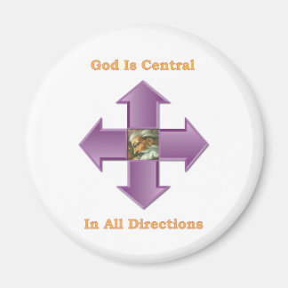 Gott ist in alle Richtungen zentral Magnet