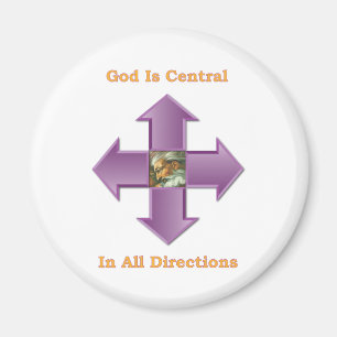 Gott ist in allen Richtungen zentral Magnet