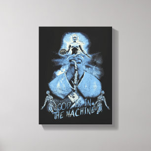 Gott ist in der Maschine - Techno-Dystopisches Des Leinwanddruck