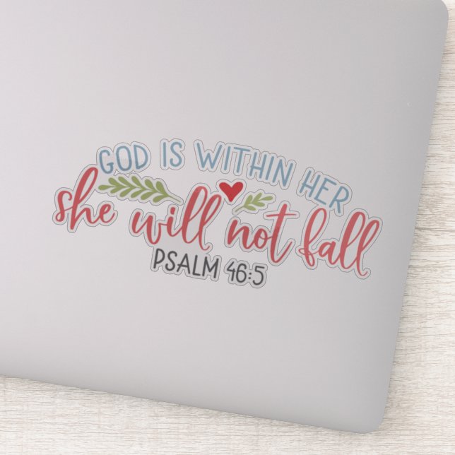 Gott ist in ihr, dass sie nicht fallen wird aufkleber (Detail)