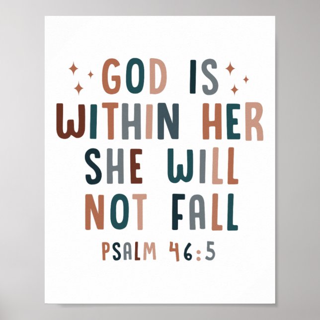 Gott ist in ihr, dass sie nicht fallen wird poster (Vorne)
