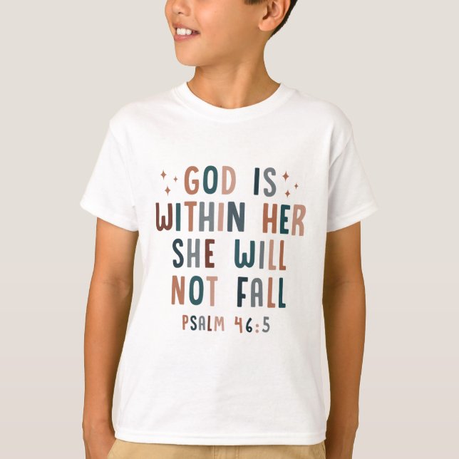 Gott ist in ihr, dass sie nicht fallen wird T-Shirt (Vorderseite)
