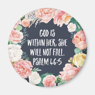 Gott ist in ihr Floral Christlich Magnet