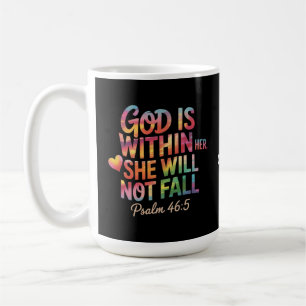 Gott ist in ihr, sie wird nicht fallen Bibel Fraue Kaffeetasse