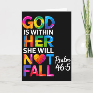 Gott ist in ihr, sie wird nicht fallen Psalm 46-5  Karte
