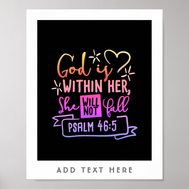 Gott ist in ihr wird sie keine GLAUBWÜRDIGEN Mädch Poster (Vorne)