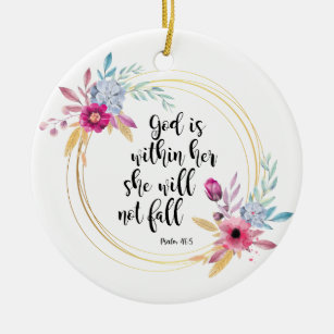 Gott ist in ihrem Psalm 46:5 Keramik Ornament