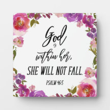 Gott ist in ihrer Bibel Verse rosa Blumenreath