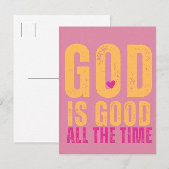 Gott ist jederzeit gut  postkarte (Vorne/Hinten)