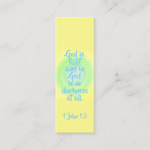 Gott ist Licht, und in Gott ist keine Finsternis Mini Visitenkarte