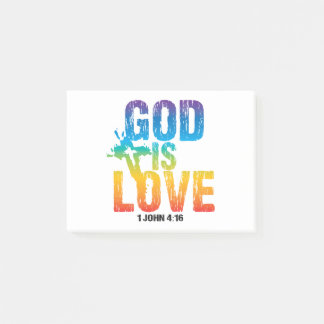 Gott ist Liebe 1 Johannes 4:16 Post-it Klebezettel