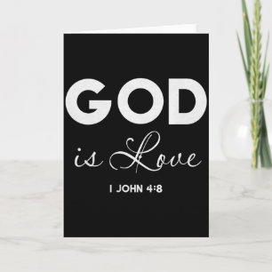 Gott ist Liebe 1 Johannes 4_8 Bibelvers Christlich Karte