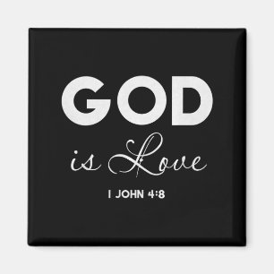 Gott ist Liebe 1 Johannes 4_8 Bibelvers christlich Magnet