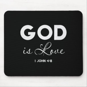 Gott ist Liebe 1 Johannes 4_8 Bibelvers Christlich Mousepad