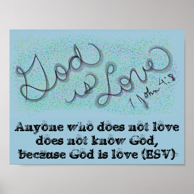 Gott ist Liebe 1 Johannes 4:8 Poster (Vorne)