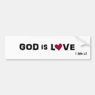 GOTT IST LIEBE, 1 John-4:8 Autoaufkleber