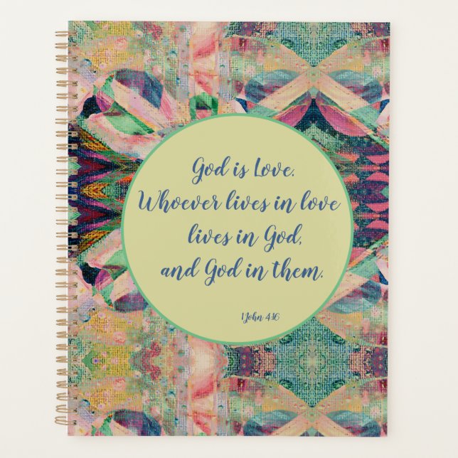 Gott ist Liebe (Abstrakte Berge) Planer (Vorderseite)