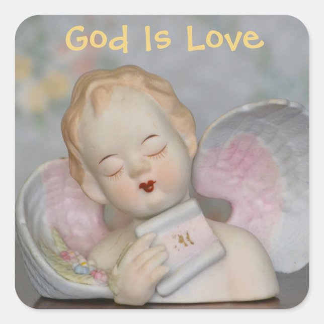 Gott ist Liebe Angel Aufkleber (Vorderseite)