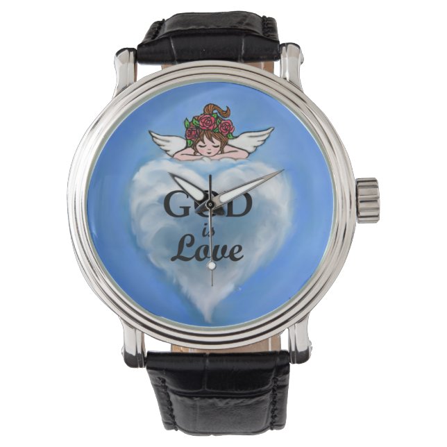 Gott ist Liebe Armbanduhr (Vorderseite)