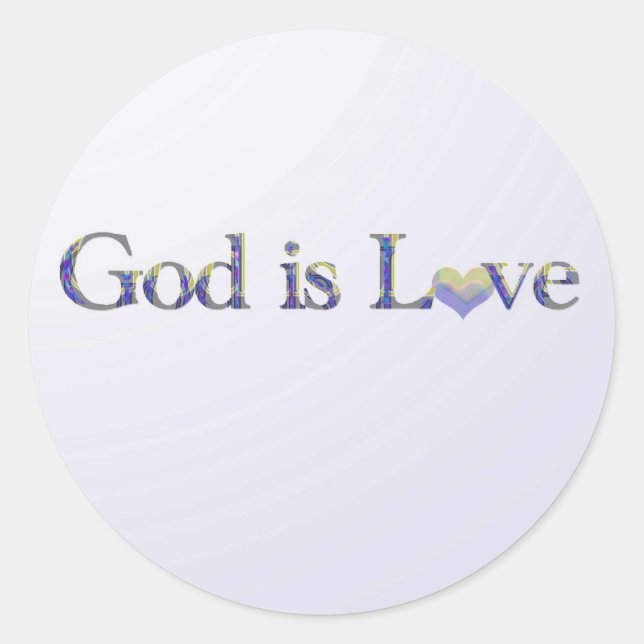 Gott ist Liebe-Aufkleber Runder Aufkleber (Vorderseite)