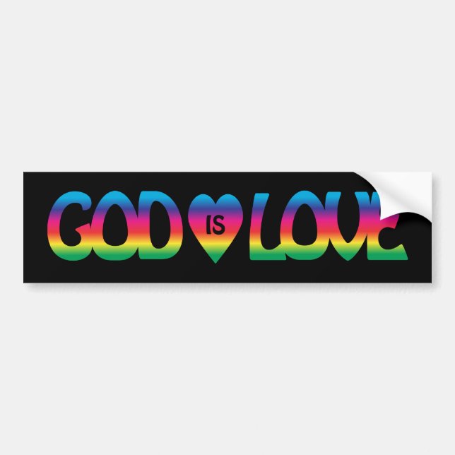 Gott ist Liebe-Autoaufkleber Autoaufkleber (Vorne)