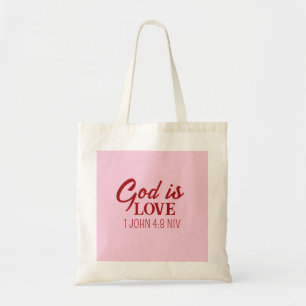 Gott ist Liebe Bibel Verse Christlicher Glaube Ros Tragetasche