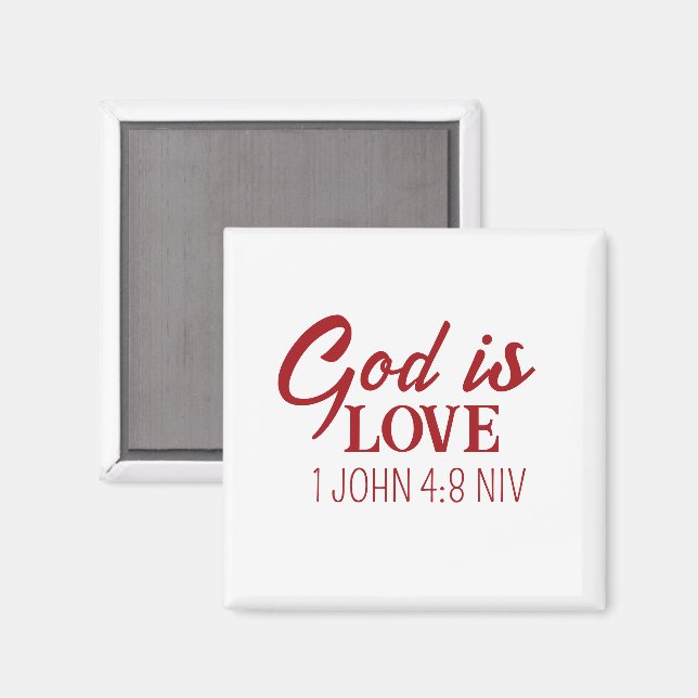Gott ist Liebe Bibel Verse Christlicher Glaube Wei Magnet (Vorderseite/Rückseite)