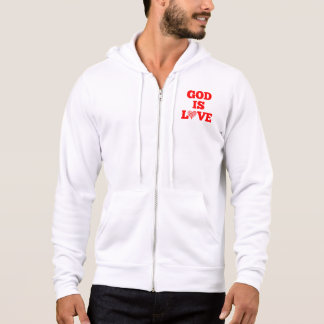 Gott ist Liebe Bibel Zitat Full Zip Mens Hoodie