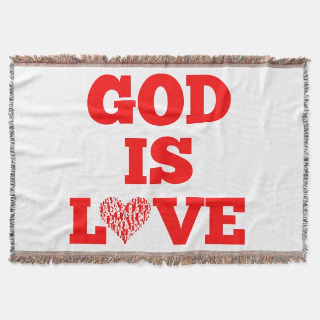 Gott ist Liebe Biodizenz Decke (Vorderseite)