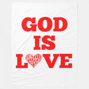 Gott ist Liebe Biodizenz Fleecedecke