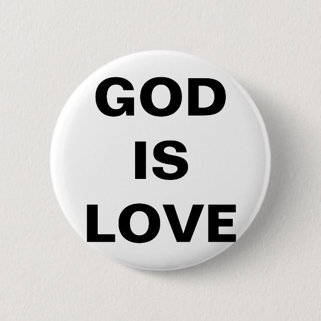 Gott ist Liebe Button (Vorderseite)