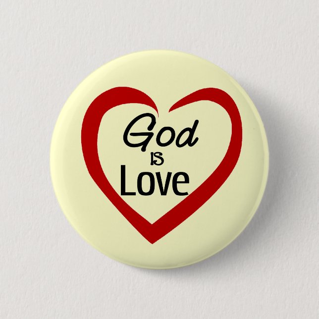 Gott ist Liebe Button (Vorderseite)