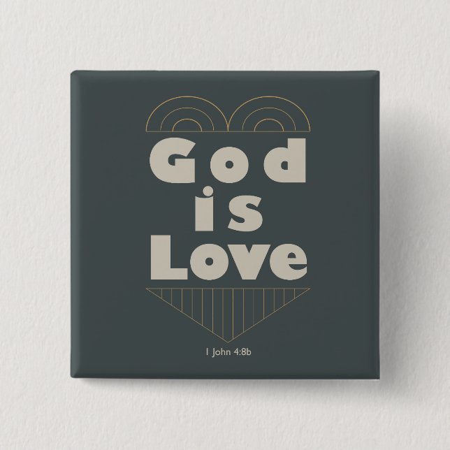 Gott ist Liebe Button (Vorderseite)