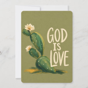 GOTT IST LIEBE   Christliche Ermutigungskarte Einladung