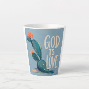 GOTT IST LIEBE Christliches Ermutigungsgeschenk Milchtasse