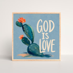 GOTT IST LIEBE   Christliches Ermutigungsgeschenk Poster