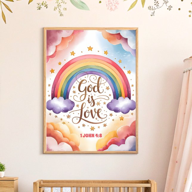 Gott ist Liebe Christliches Kinderzimmer Kinder Wa Poster (Von Creator hochgeladen)