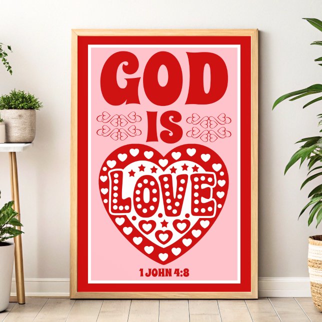 Gott ist Liebe Christus Christliche Mauer Kunst dr Poster (Von Creator hochgeladen)