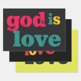 Gott ist Liebe: Ein Friedlicher Ausdruck Geschenkpapier Set